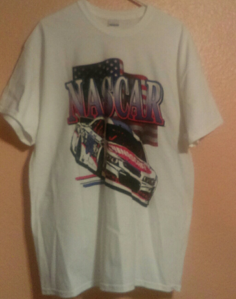 NASCAR white graphic T-shirt NWOT